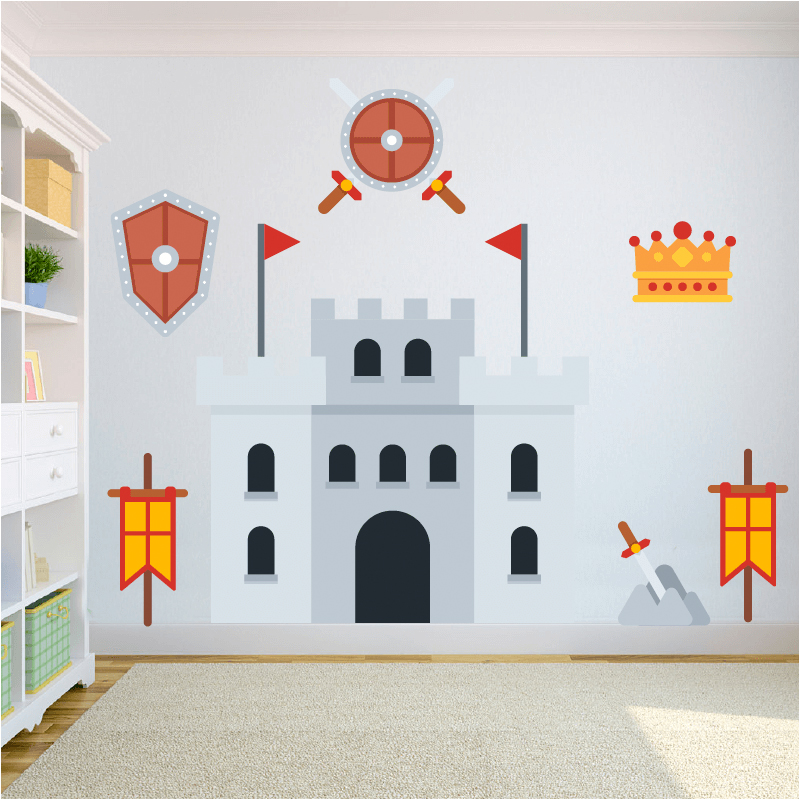 Αυτοκόλλητο τοίχου Παιδικά το κάστρο του βασιλιά
